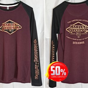 Camiseta Aniversario HD 120 aniversario Bicolor vino/negro