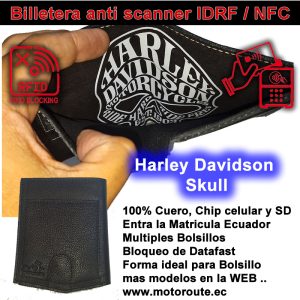 Harley Skull Billetera anti IDRF/ NFC