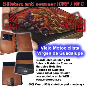 Viejo Motociclista Billetera anti IDRF / NFC