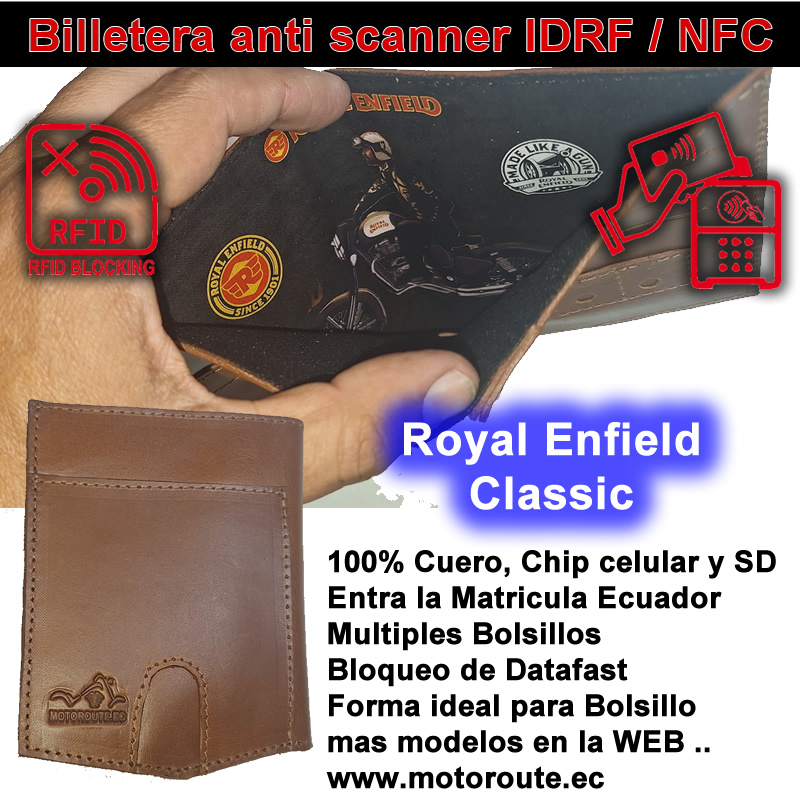 Royal enfield Classic Billetera anti IDRF / NFC