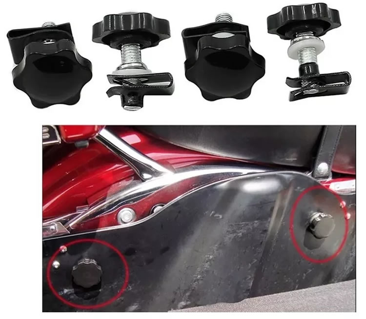 Seguro maletas Harley Davidson Touring negros - Imagen 4