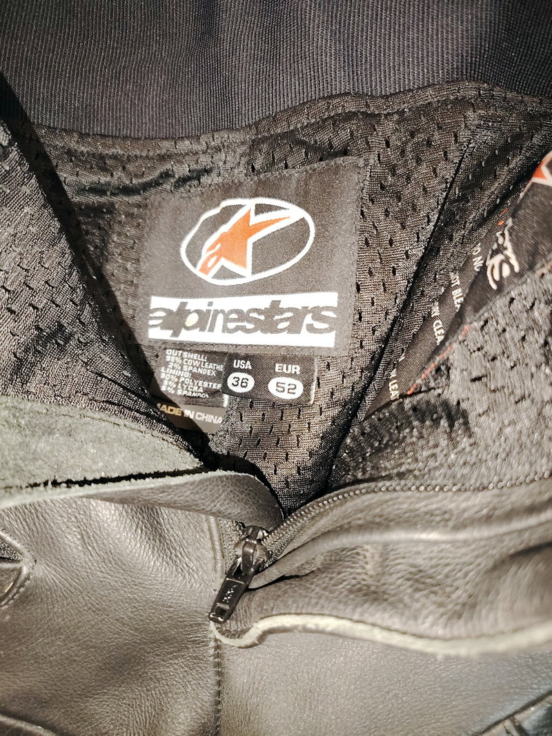 Alpinestars Padded Cuero Talla Large - Imagen 5